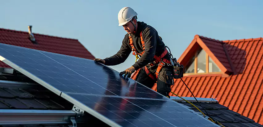Solar Panels on Steel Roof Installation in Gurnee